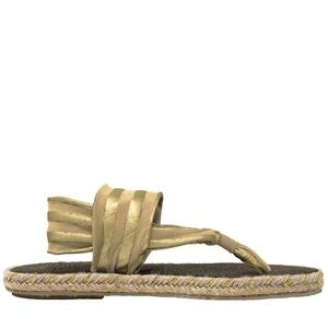 Nalho Women's GANIKA SANDAL METALLIC W SAND-GOLD Flip-Flop size 40 or 10US